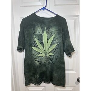 The Mountain T Shirt XL Tie Dye Cannabis Graphic Tee